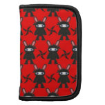 Red and Black Ninja Bunny Pattern Organizers