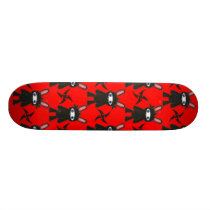 Red and Black Ninja Bunny Pattern Skate Boards