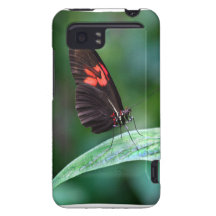 Red And Black On Leaf HTC Vivid Cover