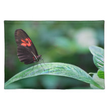 Red And Black On Leaf Placemat