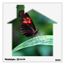 Red And Black On Leaf Room Graphic