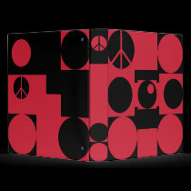 Red and Black Peace Dots Binder by melhi_ Red and Black Peace Dots Binder