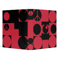 Red and Black Peace Dots Binder by melhi_ Red and Black Peace Dots Binder