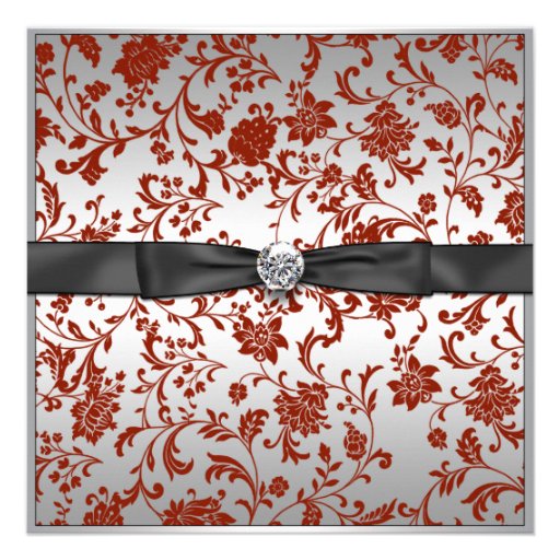Red and Black Photo Graduation Announcem Custom Announcements
