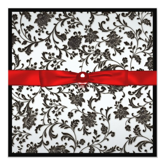 Red and Black Photo Graduation Announcement