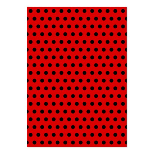Red and Black Polka Dot Pattern. Spotty. Business Card Templates (front side)