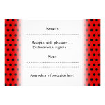 Red and Black Polka Dot Pattern. Spotty. Personalized Invitation