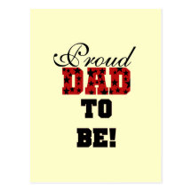 Red and Black Proud Dad to Be tshirts and Gifts Postcard
