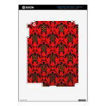 Red and Black Sea Turtle Pattern iPad 3 Decals