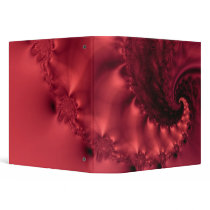 Red and Black Silk Swirl Fractal Binder