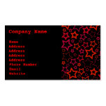 Red and Black Stars Business Card