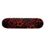 Red and Black Stars Custom Skate Board