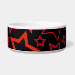 Red and Black Stars Dog Water Bowls