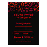 Red and Black Stars Invite