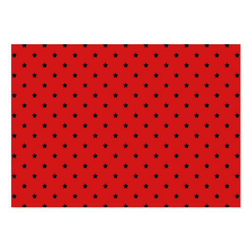 Red and Black Stars Pattern. Business Card (front side)