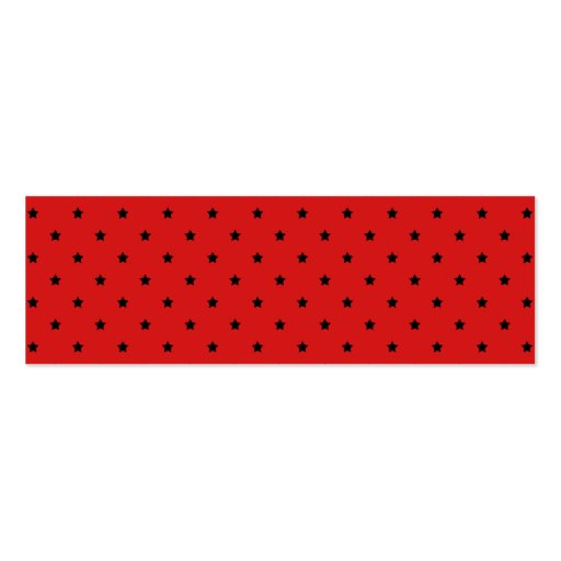 Red and Black Stars Pattern. Business Card