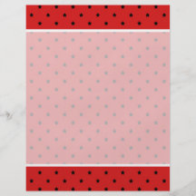 Red and Black Stars Pattern. Flyer