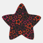 Red and Black Stars Stickers