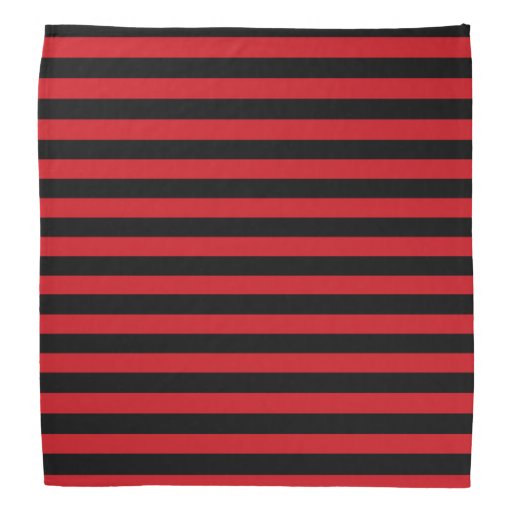 Red and Black Stripes Bandana Zazzle