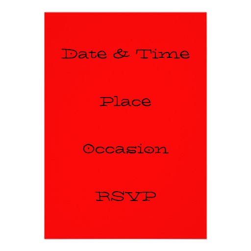 Red and Black Suits in Lace, Personalized Announcements