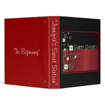 Red and Black Sweet Sixteen Photo album Vinyl Binders