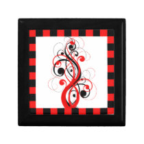 Red and Black Swirl Gift Box