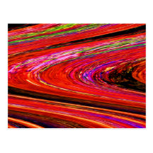 Red and Black Swirls Post Cards