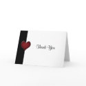 Red and Black Thank You Card