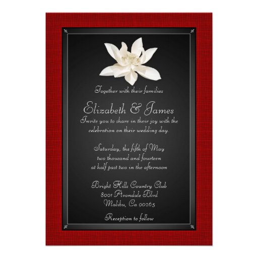 Red And Black Wedding Invitations