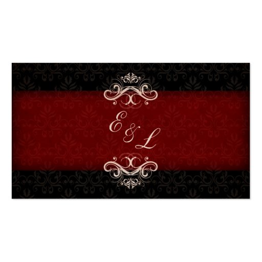 Red and Black Winter Wedding Gift Registry Card Business Card Templates (back side)