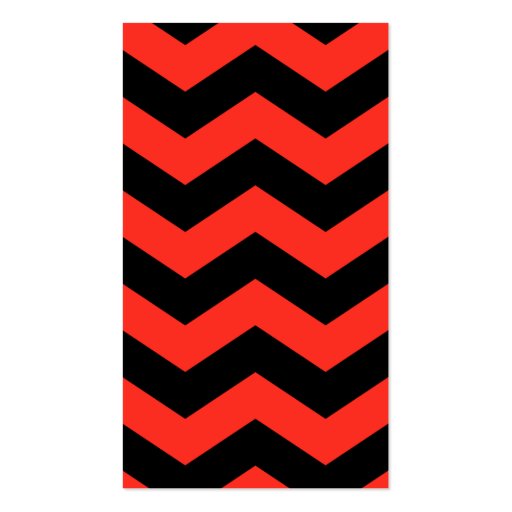 Red and Black Zig Zag Pattern Business Card Templates (front side)