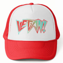 Red and Blue 1980s Rocker Vegan hats by Veganista Red and Blue 1980s Rocker Vegan hats