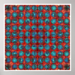 Red And Blue Abstract Print