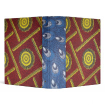 Red and Blue AFrican Print Avery Binder by AfricanChick Red and Blue AFrican Print Avery Binder