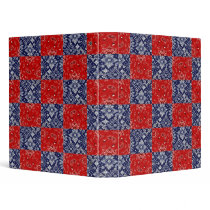 Red And Blue Bandana Binder by calroofer Red And Blue Bandana Binder
