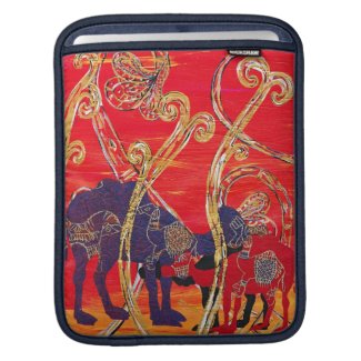 Red and Blue Camels iPad Sleeve rickshawsleeve