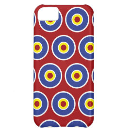 Red and Blue Concentric Circles Bullseye Pattern iPhone 5C Case