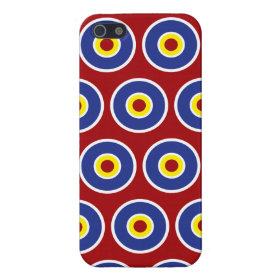 Red and Blue Concentric Circles Bullseye Pattern iPhone 5 Cover