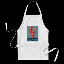 Red and Blue Crawfish aprons