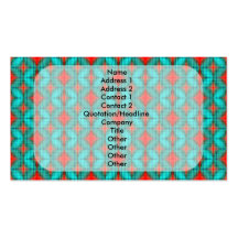 Red and Blue Diamond pattern Business Card