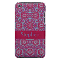 Red and Blue Elegant Pattern name iPod Touch case casemate cases