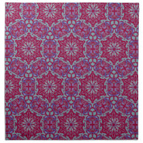 Red and Blue Elegant Pattern Napkin napkins