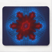 Red and Blue Flower Fractal mousepad mousepads