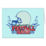 Red and Blue Football Hardcore Tshirts and Gifts Greeting Card