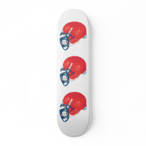 red and blue football helmet vector graphic custom skateboard