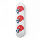 red and blue football helmet vector graphic custom skateboard