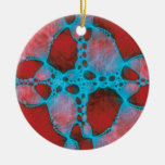 Red and Blue Fractal Ornaments