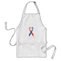 Red And Blue Heart Shaped Awareness Ribbon aprons by awareness Red And Blue Heart Shaped Awareness Ribbon aprons