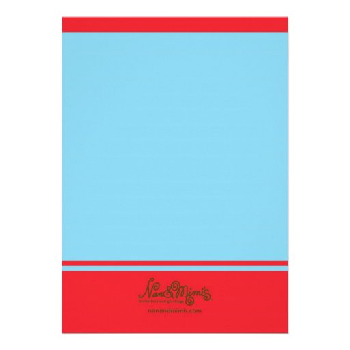 Red and Blue Lacrosse Themed Birthday Invitations.