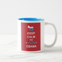 Red and Blue Obama 2012 Mug